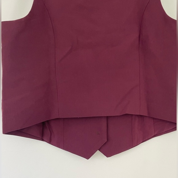 Old Navy NWT Maroon Women’s Small Vest brown Buttons - Picture 4 of 7